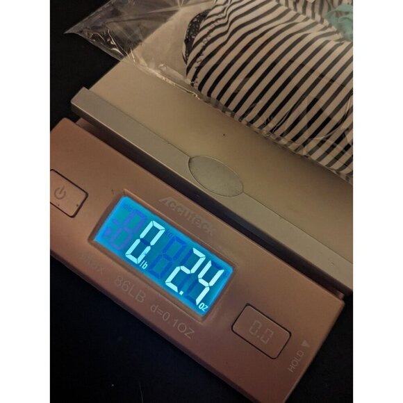 PINK Victoria Secret bikini swim TOP Striped & Aqua fringe halter Size Small - Picture 14 of 14